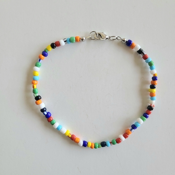 Multicolor Boho Beaded Anklet Bracelet - Picture 1 of 7